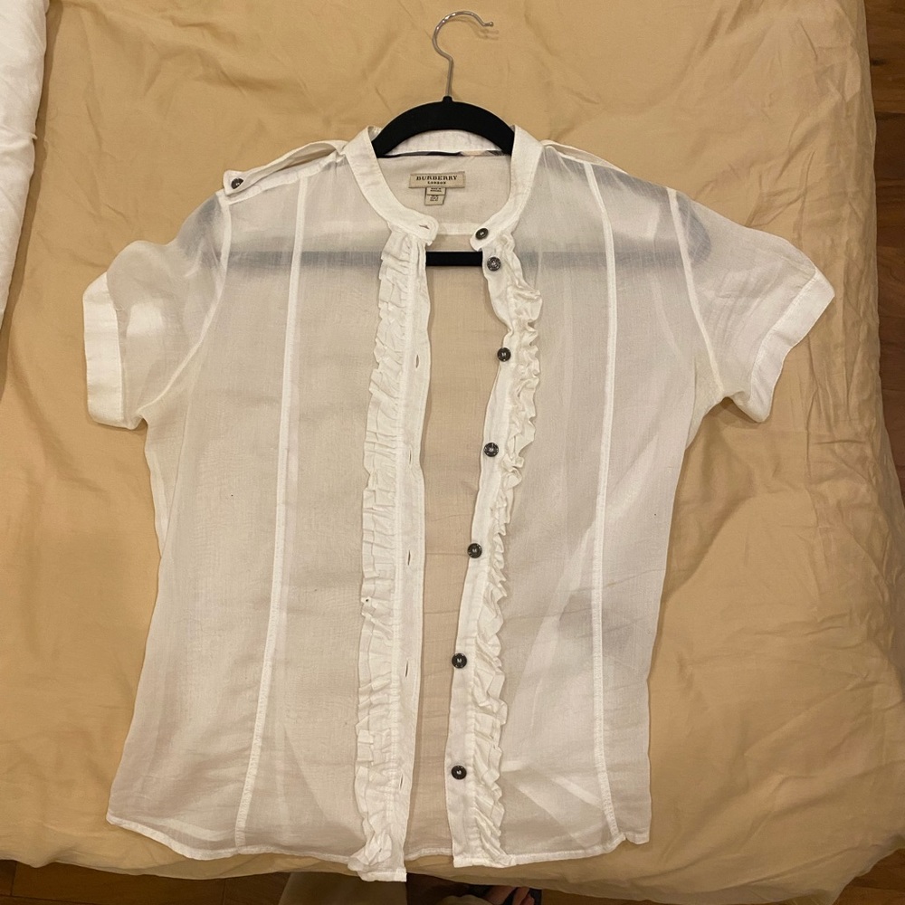 Gorgeous authentic Burberry linen sheer-like shirt.